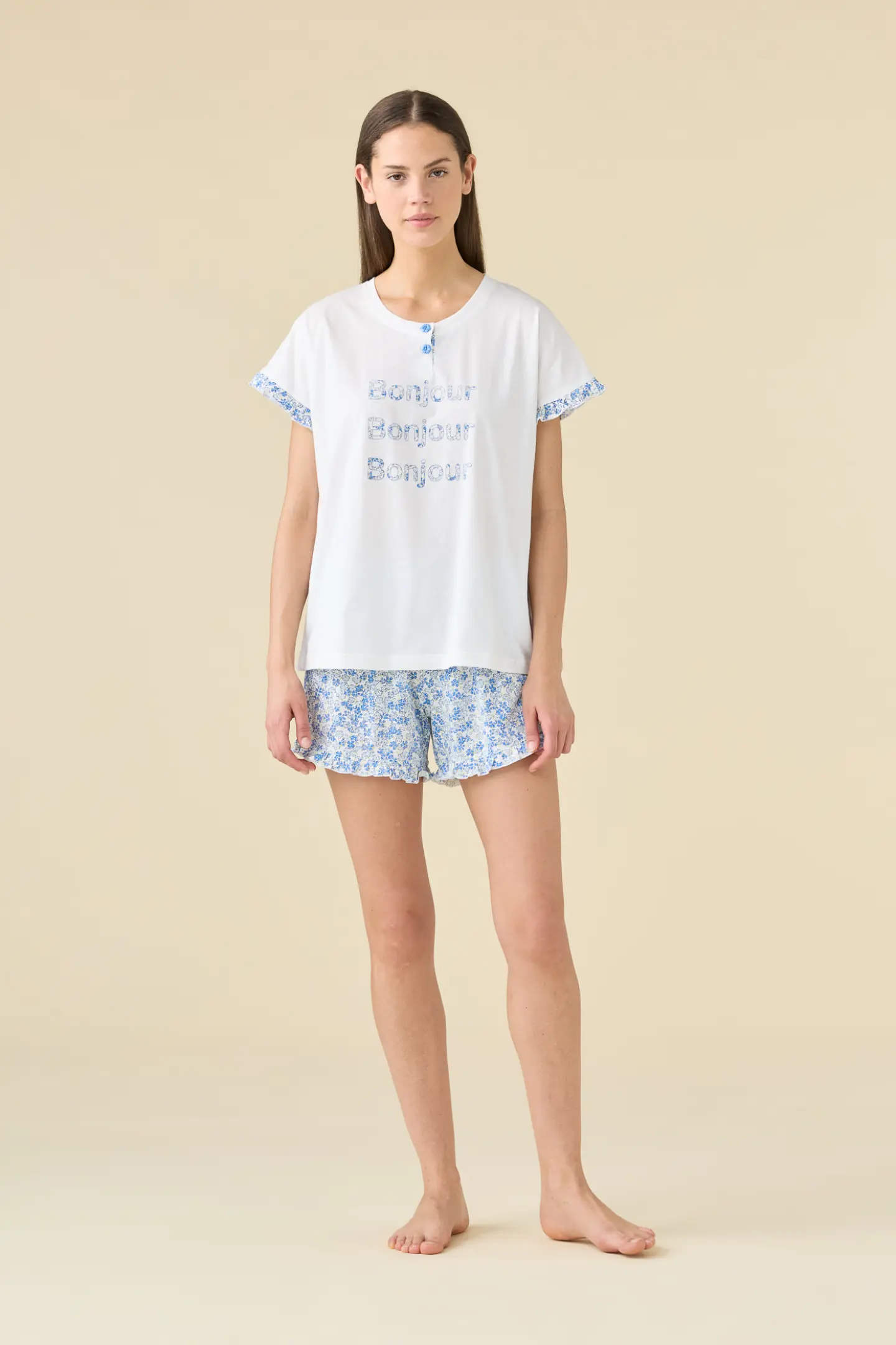 Pigiama donna estivo in cotone bloom